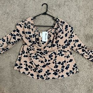 Cheetah Print blouse - TAGS ATTACHED